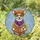 Spectacled Small Dog Newsboy Cap Reading Book Autumn Leaves - Home Decor Gift for Dog Lover Stained Glass Suncatcher - 1