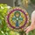 Egyptian Ankh Lotus Flower Stained Glass Mosaic - Home Decor Gift Stained Glass Suncatcher - 2