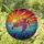 Stained Glass Sea Turtle Purple Orange Shell Sunset Ocean Waves - Ocean Lover Gift Stained Glass Suncatcher - 1