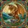 Majestic Dragon Reading Book Stone Outcrop Misty Mountains - Fantasy Book Lover Decor Stained Glass Suncatcher - 5