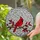 Cardinal Stained Glass Branch Leaves Home Decor Gift for Wildlife Lover Stained Glass Suncatcher - 2