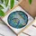 Loving Blue Birds Umbrella Raindrops Flowers Leaves - Home Decor Gift for Bird Lover Stained Glass Suncatcher - 3