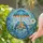 Loving Blue Birds Umbrella Raindrops Flowers Leaves - Home Decor Gift for Bird Lover Stained Glass Suncatcher - 2
