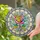 Rainbow Rose Stained Glass Mosaic Leaves Curling Stems - Home Decor Gift Stained Glass Suncatcher - 2