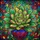 Succulent Rosette Floral High Contrast Tiffany Stained Glass Home Decor Gift Stained Glass Suncatcher - 5