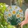 Vibrant Blooming Daffodil Bouquet Creamy White Petals Yellow Orange Coronas Window Decor Gift Stained Glass Suncatcher - 2