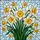 Vibrant Blooming Daffodil Bouquet Creamy White Petals Yellow Orange Coronas Window Decor Gift Stained Glass Suncatcher - 5