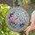 Interacting Flamingos Purple Orchid Tropical Sky - Home Decor Gift for Flamingo Lover Stained Glass Suncatcher - 2