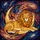 Lion Crescent Moon Cosmic Galaxy - Home Decor Gift for Lion Lover Space Enthusiast Stained Glass Suncatcher - 5