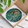 Serene Woman Embracing Joyful Child Flowing Robes Geometric Mosaic - Home Decor Gift Stained Glass Suncatcher - 3