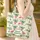 Fuchsia Flamingo Tropical Palm Name Floral Wreath Everyday Carry Gift Quilted Tote Bag - 4