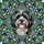 Havanese Dog Multicolored Fur Floral Foliage Mosaic - Dog Lover Home Decor Gift Stained Glass Suncatcher - 5