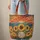 Sunflowers Sunset Ocean Waves Personalized Name Hoop - Everyday Carry Gift Quilted Tote Bag - 6