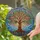 Tree of Life Stained Glass Mosaic Waves Sky Water - Nature Lover Home Decor Gift Stained Glass Suncatcher - 2