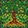 Stacked Gold Coins Gnarled Trunk Money Tree Four Leaf Clover - Home Decor Gift Stained Glass Suncatcher - 5