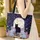 Black Cat Antique Books Lilacs Your Name - Everyday Carry Gift for Cat Lovers Quilted Tote Bag - 4
