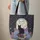 Black Cat Antique Books Lilacs Your Name - Everyday Carry Gift for Cat Lovers Quilted Tote Bag - 6