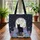 Black Cat Antique Books Lilacs Your Name - Everyday Carry Gift for Cat Lovers Quilted Tote Bag - 3