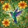 Iridescent Hummingbird Floral Mosaic - Home Decor Gift for Bird Lover Stained Glass Suncatcher - 5