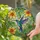 Iridescent Hummingbird Floral Mosaic - Home Decor Gift for Bird Lover Stained Glass Suncatcher - 2