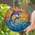 Adult & Young Dolphins Leaping Sunrise Ocean - Home Decor Gift for Wildlife Lovers Stained Glass Suncatcher - 2