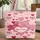 Personalized Name Heart Cartouche Ornate Scattered Floral Hearts - Everyday Carry Gift for Her Quilted Tote Bag - 1