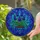 Grape Hyacinth Plant Pot Stained Glass Geometric Mosaic - Home Decor Gift Stained Glass Suncatcher - 2