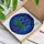 Grape Hyacinth Plant Pot Stained Glass Geometric Mosaic - Home Decor Gift Stained Glass Suncatcher - 3