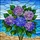 Lush Jewel Tone Hydrangea Flowers Stained Glass Mosaic Seascape - Home Decor Gift Stained Glass Suncatcher - 5