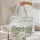 Waterside Village Scene Willow Trees Blooming Flowers - Everyday Carry Gift Quilted Tote Bag - 5