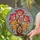 Large Blooming Flowers Stamens Gnarled Stem Leaves - Home Decor Gift for Flower Lover Stained Glass Suncatcher - 2