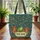 Personalized Curious Frog Log Mushrooms Butterfly - Wildlife Lover Gift Quilted Tote Bag - 3