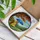 Squirrel Yellow Raincoat Blue Umbrella Autumn Forest Home Decor Gift for Wildlife Lovers Stained Glass Suncatcher - 3