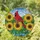 Red Cardinal Sunflowers Hills Water Landscape - Bird Watcher Home Decor Gift Stained Glass Suncatcher - 1