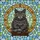 Tiffany Style British Shorthair Cat Amber Eyes Golden Floral - Cat Lover Home Decor Gift Stained Glass Suncatcher - 5
