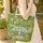 Retro Camper Van Tropical Foliage Vintage Enamel Plaque - Travel Essentials Traveler Quilted Tote Bag - 4