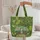 Retro Camper Van Tropical Foliage Vintage Enamel Plaque - Travel Essentials Traveler Quilted Tote Bag - 5