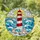 Lighthouse Ocean Waves Seashells - Coastal Decor Gift for Lighthouse Lover Stained Glass Suncatcher - 1