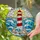Lighthouse Ocean Waves Seashells - Coastal Decor Gift for Lighthouse Lover Stained Glass Suncatcher - 2