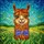 Smiling Llama Alpaca Head Purple Blue Bow Tie Blue Teal Sky Green Hills - Home Decor Gift Stained Glass Suncatcher - 5