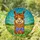 Smiling Llama Alpaca Head Purple Blue Bow Tie Blue Teal Sky Green Hills - Home Decor Gift Stained Glass Suncatcher - 1