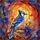 Blue Jay Blooming Flowers Tiffany Glass - Twilight Sunset Mosaic Home Decor Gift Stained Glass Suncatcher - 5