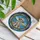 Soulful Eyes Fluffy Maltese Dog Seascape Cabochon Border - Thoughtful Home Decor Gift for Dog Lover Stained Glass Suncatcher - 3