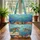 Sea Turtles Coral Reef Tropical Fish Ocean Waves - Wildlife Lover Everyday Carry Gift Quilted Tote Bag - 3
