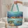 Sea Turtles Coral Reef Tropical Fish Ocean Waves - Wildlife Lover Everyday Carry Gift Quilted Tote Bag - 5