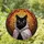 Regal Black Cat Hooded Cloak Mosaic - Home Decor Gift for Cat Lover Stained Glass Suncatcher - 1