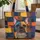 Colorful Mosaic Patchwork French Bulldog Heart - Everyday Carry Travel Essentials Gift for Pet Lover Quilted Tote Bag - 1