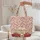 Ornate Vintage Camper Van Hearts Roses Floral Wreath - Valentine's Day Everyday Carry Gift Quilted Tote Bag - 5