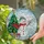Snowman Christmas Tree Snow Globe - Holiday Season Home Decor Stained Glass Suncatcher - 2