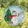 Snowman Christmas Tree Snow Globe - Holiday Season Home Decor Stained Glass Suncatcher - 1